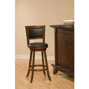 Hillsdale Furniture Dennery Wood Counter Height Swivel Stool, Cherry with Brown Vinyl - 4472-826