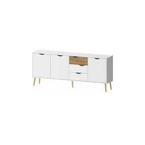Diana Sideboard w/ 3 Doors and 3 Drawers in White / Oak Structure - Tvilum 7545449AK