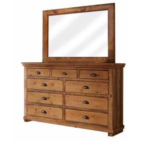 Willow Drawer Dresser & Mirror in Distressed Pine - Progressive Furniture P608-23-50
