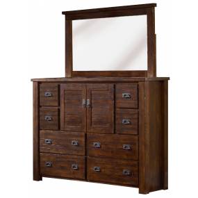 Trestlewood Dresser & Mirror in Mesquite Pine - Progressive Furniture P611-24-50