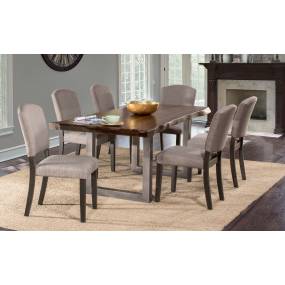 Hillsdale Furniture Emerson Wood 5 Piece Rectangle Dining Set with Upholstered Dining Chairs, Gray Sheesham - 5925DTBC