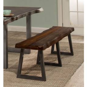 Hillsdale Furniture Emerson Wood Bench, Gray Sheesham - 5925B
