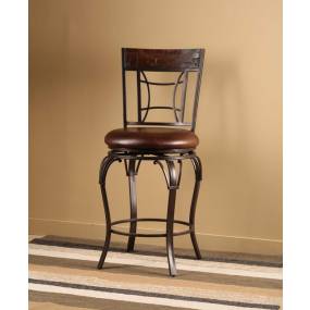 Hillsdale Furniture Granada Metal Counter Height Swivel Stool, Dark Chestnut - 4702-826