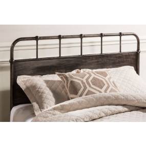 Hillsdale Furniture Grayson Queen Metal Headboard with Frame, Rubbed Black - 1130HQ