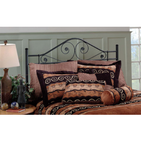 Hillsdale Furniture Harrison Full/Queen Metal Headboard with Frame, Textured Black - 1403HFQR