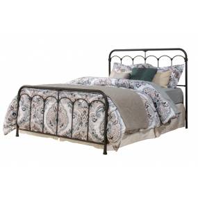 Hillsdale Furniture Jocelyn King Metal Bed, Black Sparkle - 2087BKR