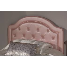 Hillsdale Furniture Karley Twin Upholstered Headboard with Frame, Pink Faux Leather - 1819HTR