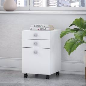 kathy Ireland® Office by Bush Furniture KI60101-03 - Echo 3 Drawer Mobile File Cabinet in Pure White