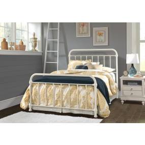 Hillsdale Furniture Kirkland Metal King Bed, Soft White - 1799BKR