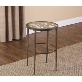 Hillsdale Furniture Marsala Metal End Table, Gray with Brown Rub - 5497-880