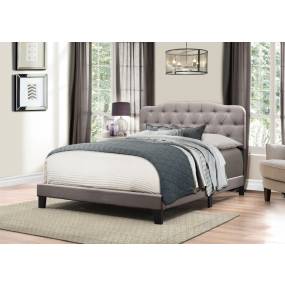 Hillsdale Furniture Nicole Queen Upholstered Bed, Stone - 2010-503