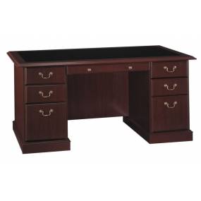 Saratoga Manager's Desk in Harvest Cherry/Black - Bush Furniture EX45666-03K