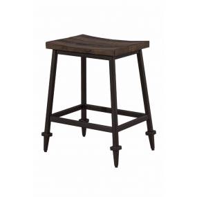 Hillsdale Furniture Trevino Metal Backless Counter Height Stool, Set of 2, Distressed Walnut - 4236-822