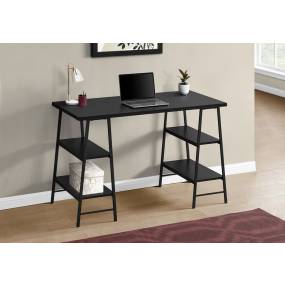Computer Desk / Home Office / Laptop / Storage Shelves / 48"L / Work / Metal / Laminate / Black / Contemporary / Modern - Monarch Specialties I 7522