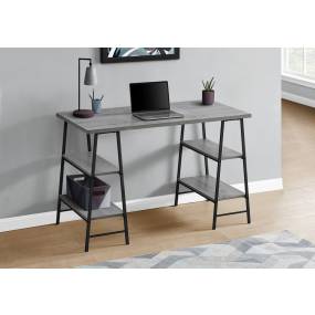 Computer Desk / Home Office / Laptop / Storage Shelves / 48"L / Work / Metal / Laminate / Grey / Black / Contemporary / Modern - Monarch Specialties I 7524