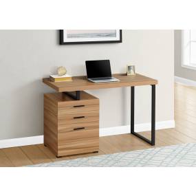 Computer Desk / Home Office / Laptop / Left / Right Set-Up / Storage Drawers / 48"L / Work / Metal / Laminate / Brown / Black / Contemporary / Modern - Monarch Specialties I 7642
