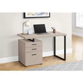 Computer Desk / Home Office / Laptop / Left / Right Set-Up / Storage Drawers / 48"L / Work / Metal / Laminate / Beige / Black / Contemporary / Modern - Monarch Specialties I 7644
