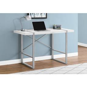Computer Desk / Home Office / Laptop / 48"L / Work / Metal / Laminate / White / Grey / Contemporary / Modern - Monarch Specialties I 7663