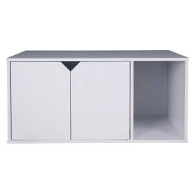 Finn Cat Litter Box Enclosure in White - Progressive Furniture I601-40