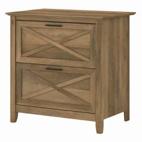 Bush Furniture Key West 2 Drawer Lateral File Cabinet in Reclaimed Pine - Bush Furniture KWF130RCP-03