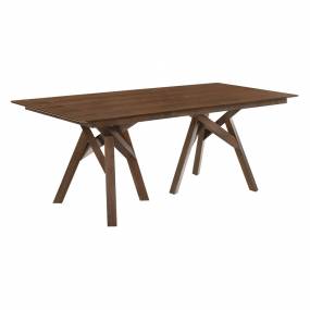 Cortina 79" Mid-Century Modern Walnut Wood Dining Table with Walnut Legs - Armen Living LCCODIWA