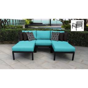 Lexington 5 Piece Outdoor Aluminum Patio Furniture Set 05e in Aruba - TK Classics Lexington-05E-Aruba