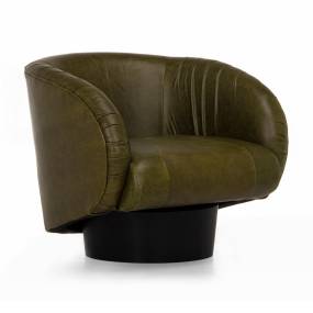 Rotunda Chair - Green Leather - Union Home Furniture LVR00677