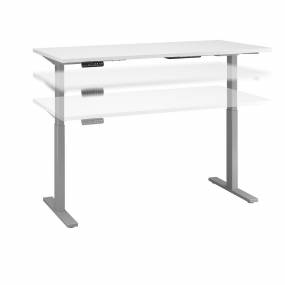 Bush Business Furniture M6S6030WHSK - Move 60 Series by 60W x 30D Height Adjustable Standing Desk in White w/ Cool Gray Metallic Base