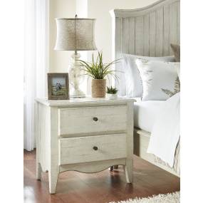 Ella Solid Wood Two Drawer Nightstand in White Wash  - Modus 2G43812