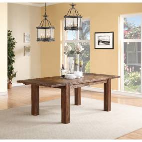 Meadow Solid Wood Extending Dining Table in Brick Brown - Modus 3F4161