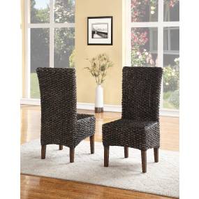 Meadow Wicker Dining Chair in Brick Brown (Set of 2) - Modus 3F4166