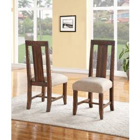 Meadow Solid Wood Upholstered Dining Chair in Brick Brown (Set of 2) - Modus 3F4166P
