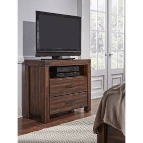 Meadow Two Drawer Solid Wood Media Chest in Brick Brown - Modus 3F4189