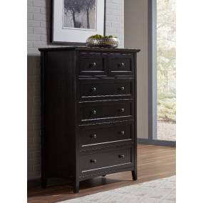 Paragon Five Drawer Chest in Black - Modus 4N0284
