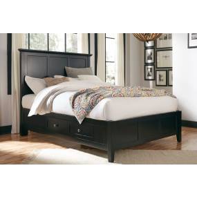 Paragon Queen-size Four Drawer Storage Bed in Black - Modus 4N02D5