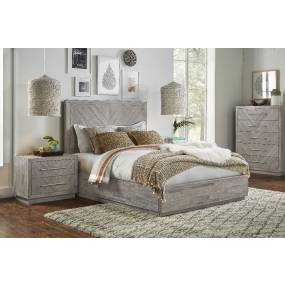 Alexandra Queen-size Solid Wood Storage Bed in Rustic Latte - Modus 5RS3P5
