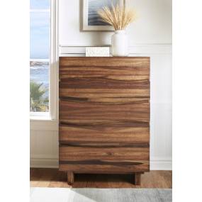 Ocean Five Drawer Solid Wood Chest in Natural Sengon - Modus 8C7984