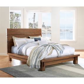 Ocean Queen-size Solid Wood Platform Bed in Natural Sengon - Modus 8C79P5