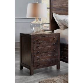 Townsend Three Drawer Solid Wood Nightstand in Java - Modus 8T0681