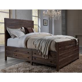 Townsend Queen-size Solid Wood Storage Bed in Java - Modus 8T06D5