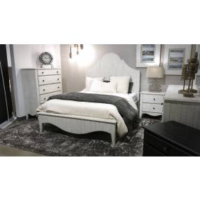 Ella Solid Wood King-size Bed in White Wash - Modus 2G43B7