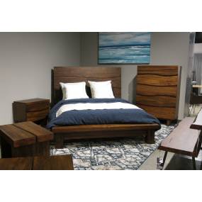 Ocean King-size Solid Wood Platform Bed in Natural Sengon - Modus 8C79P7