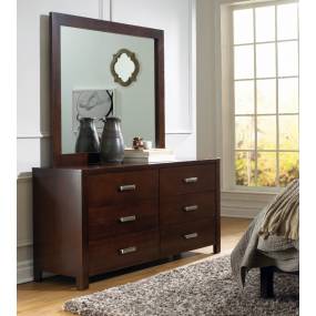 Riva Six Drawer Dresser in Chocolate Brown - Modus RV2682