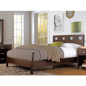 Riva Queen-size Platform Bed in Chocolate Brown - Modus RV26F5