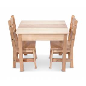 Melissa & Doug Wooden Table & Chairs 3-Piece Set - MS2427