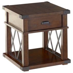 Landmark Rectangular End Table in Vintage Ash - Progressive Furniture P527-04