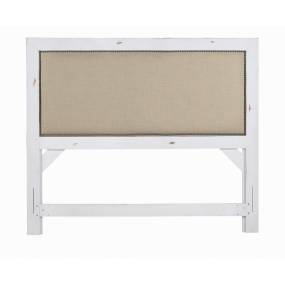 Willow 5/0 Queen Upholstered Headboard in Distressed White - Progressive Furniture P610-34