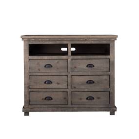 Willow Media Chest in Weathered Gray - Progressive Furniture P635-46