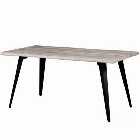Ravenna Modern Rectangular Wood 63" Dining Table With Metal Legs - LeisureMod RTM63GR