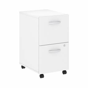 Bush Business Furniture SCF116WHSU - Studio C 2 Drawer Mobile File Cabinet in White